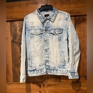 South Pole Men's Acid‎ Wash Jean Jacket Button Up Sz Small